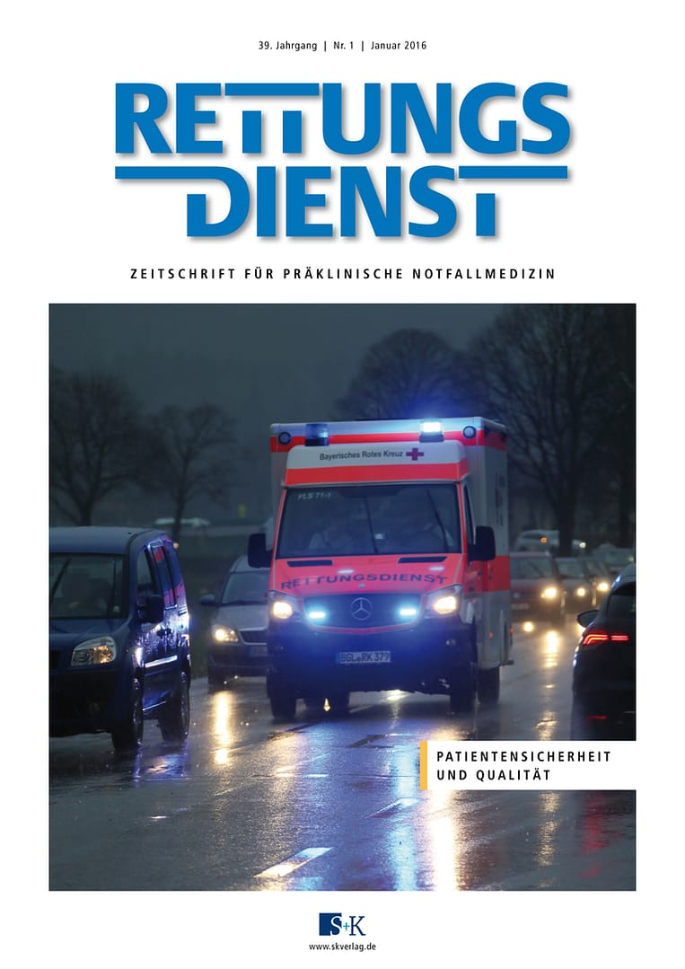 RETTUNGSDIENST 01/2016