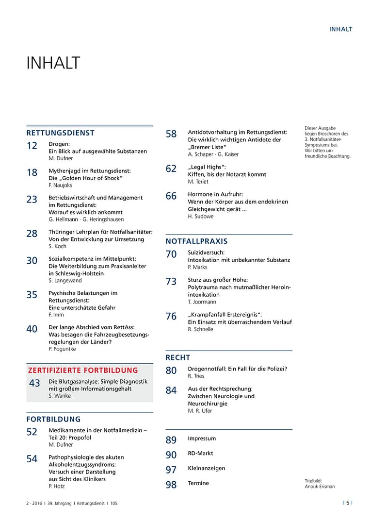 RETTUNGSDIENST 02/2016