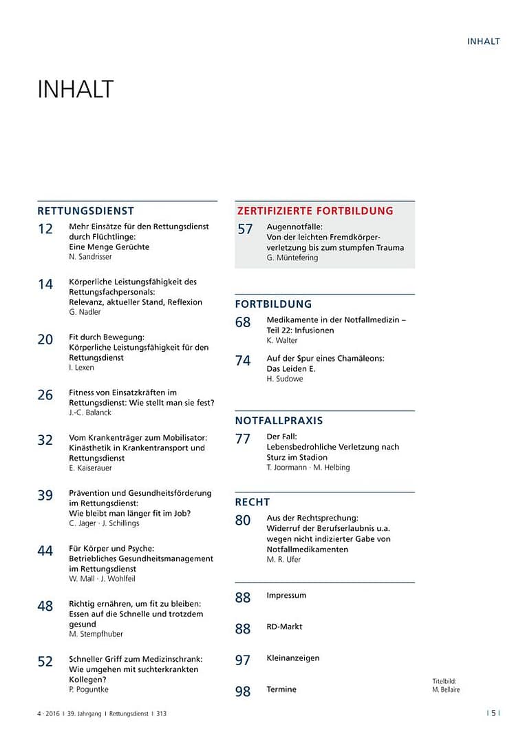 RETTUNGSDIENST 04/2016