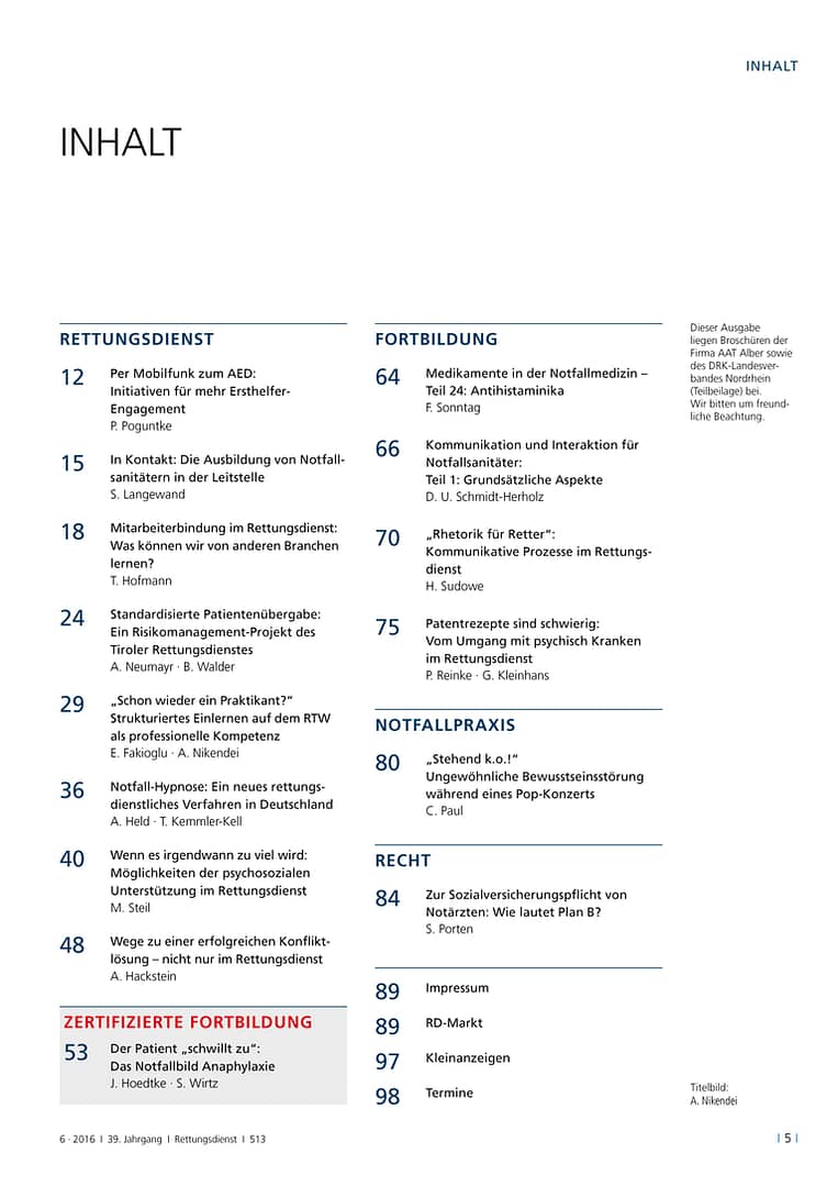 RETTUNGSDIENST 06/2016