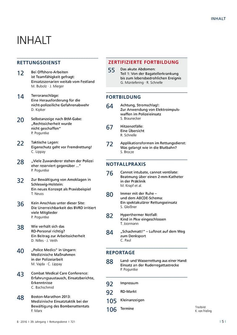 RETTUNGSDIENST 08/2016