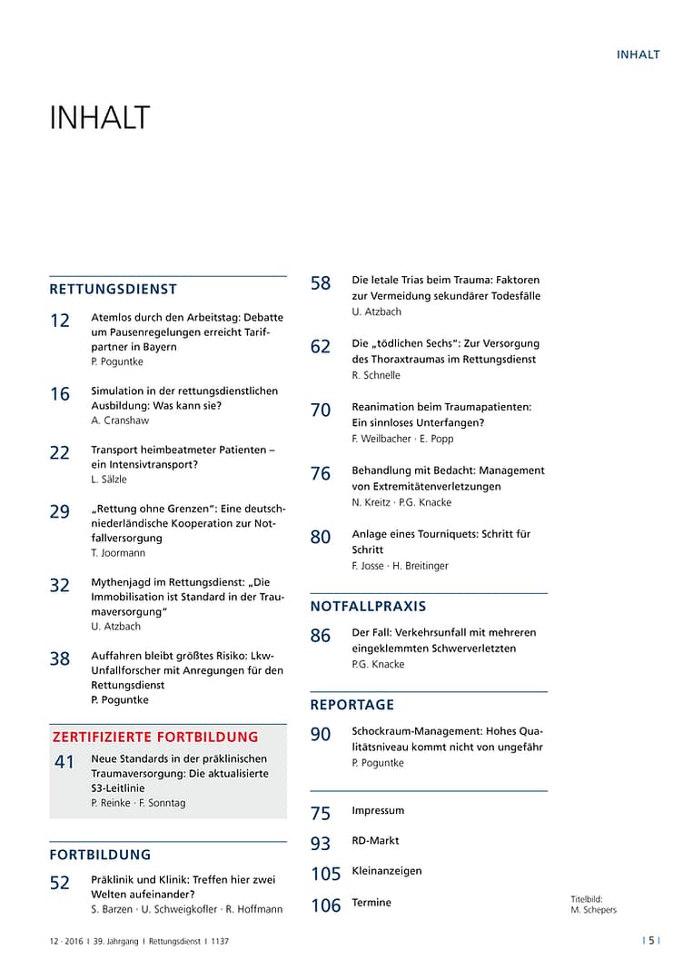 RETTUNGSDIENST 12/2016