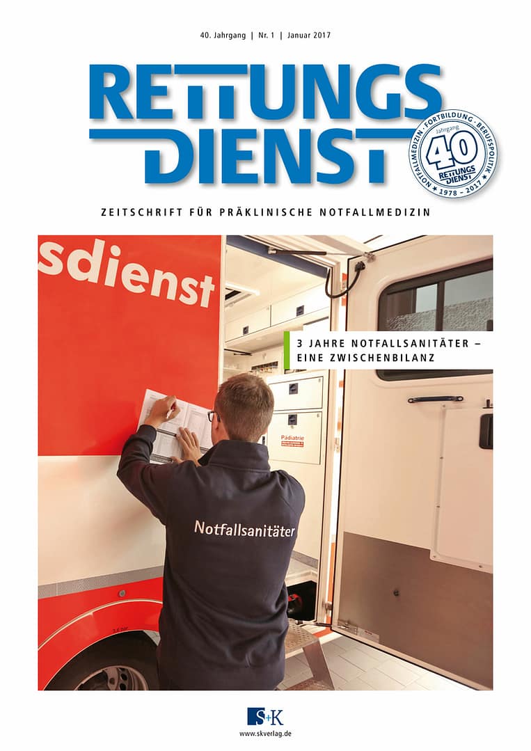 Rettungsdienst 1/2017 - 3 Jahre Notfallsanitäter