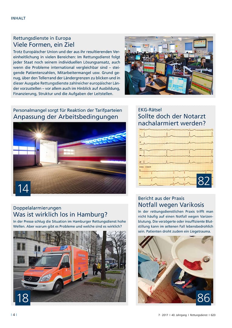 Rettungsdienst 7/2017 - Rettungsdienst in Europa