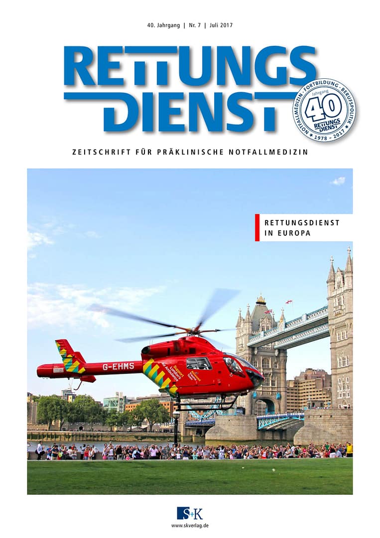 Rettungsdienst 7/2017 - Rettungsdienst in Europa