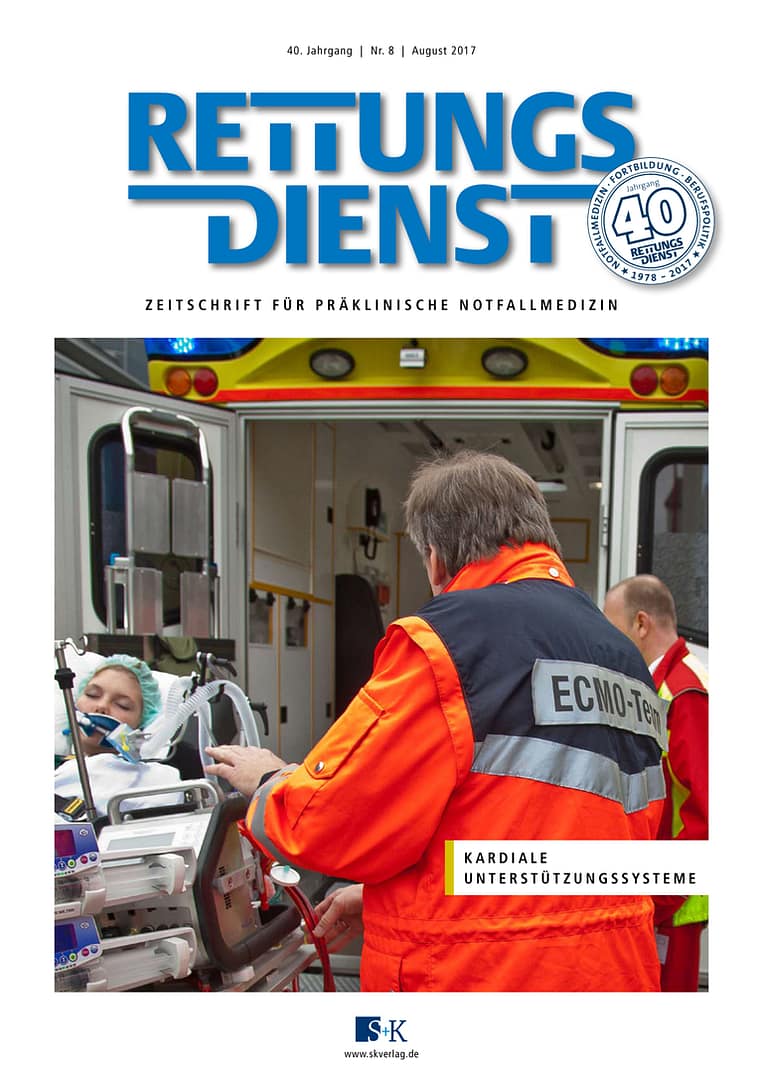 Rettungsdienst 8/2017 - Kardiale Unterstützungssysteme
