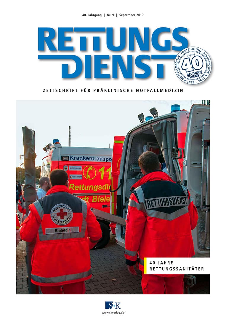 Rettungsdienst 9/2017 - 40 Jahre Rettungssanitäter