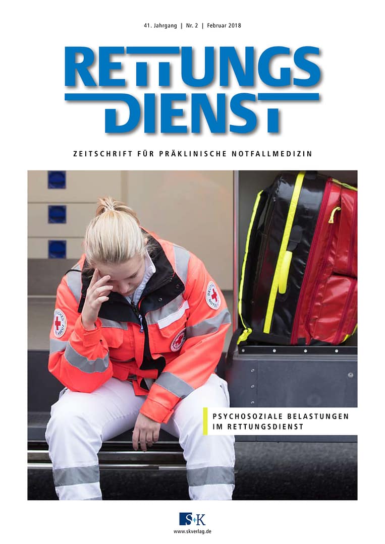 Rettungsdienst 2/2018 - Psychosoziale Belastungen im Rettungsdienst