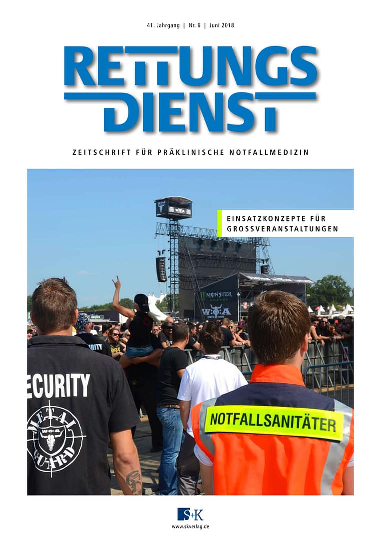 Rettungsdienst 6/2018 - Einsatzkonzepte für Großveranstaltungen