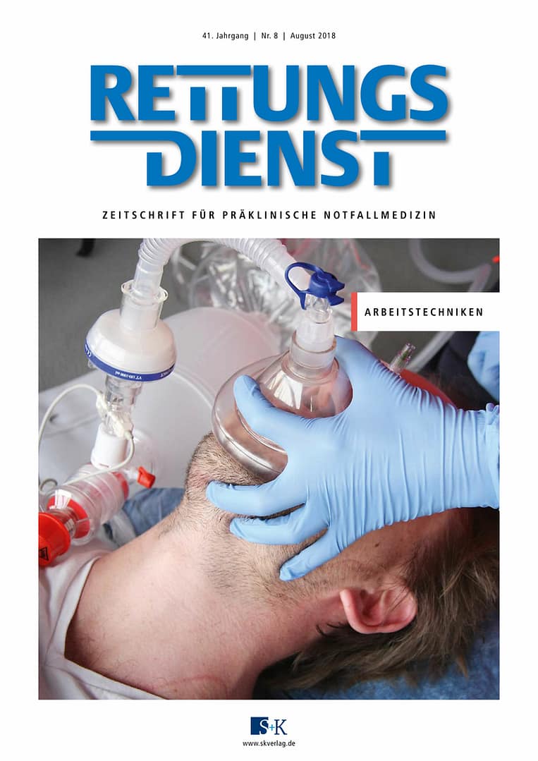 Rettungsdienst 8/2018 - Arbeitstechniken im Rettungsdienst