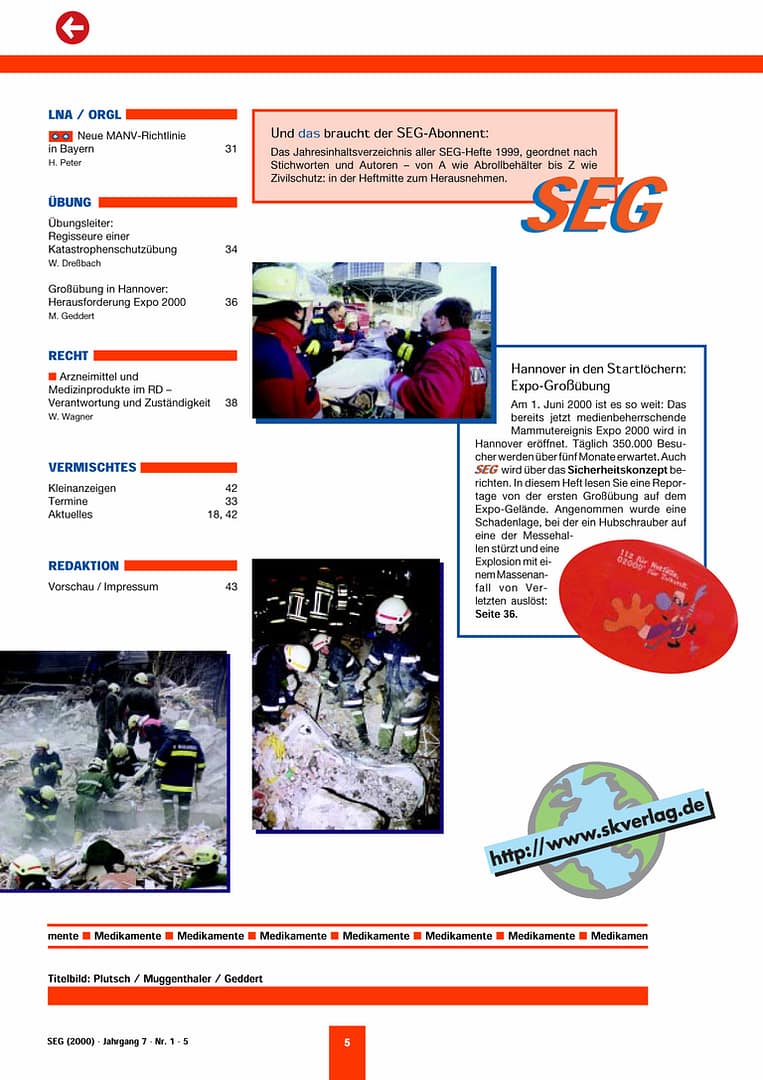 SEG MAGAZIN 01/2000