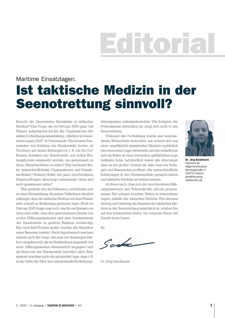 TAKTIK+MEDIZIN 02/2020 - Maritime Lagen (e-Journal) [Digital] – Bild 2