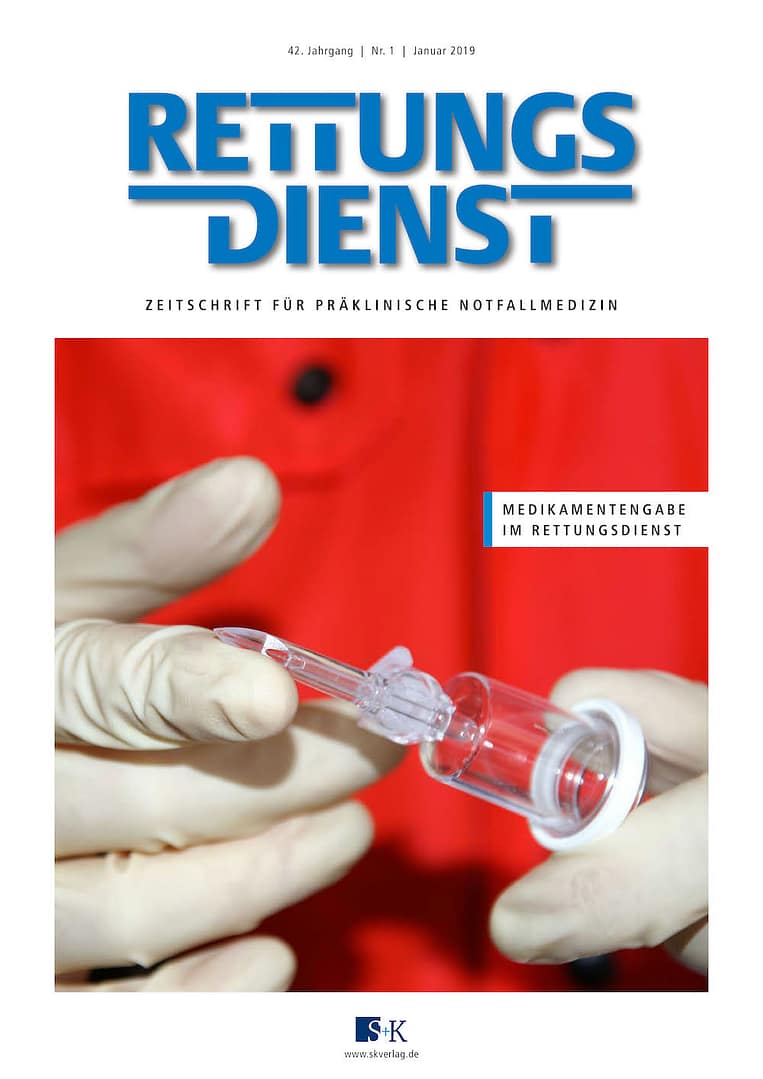Rettungsdienst 1/2019 - Medikamentengabe im Rettungsdienst (e-Journal) [Digital]