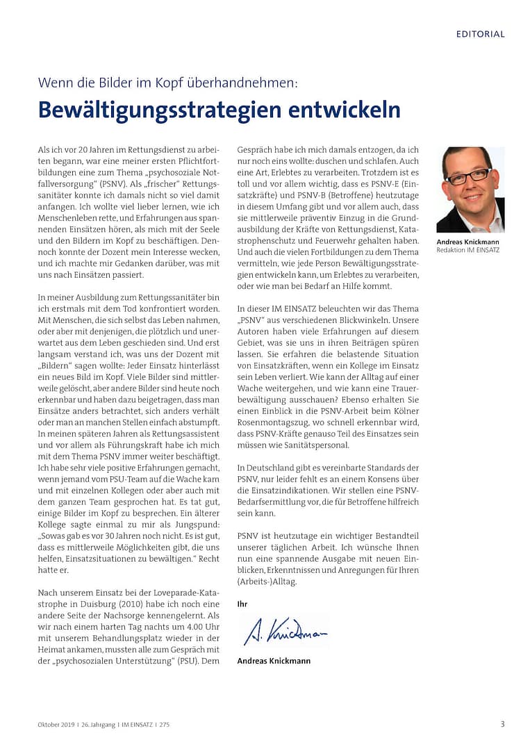 IM EINSATZ 05/2019 - Psychosoziale Notfallversorgung (e-Journal) [Digital] – Bild 2