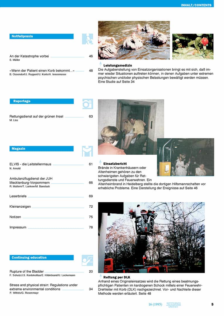 RETTUNGSDIENST 01/1994