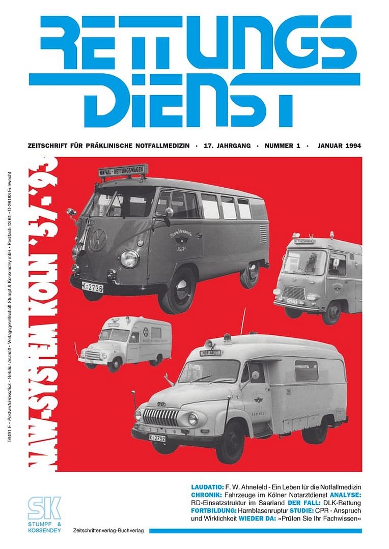 RETTUNGSDIENST 01/1994