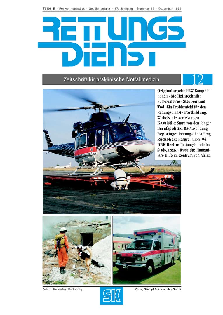 RETTUNGSDIENST 12/1994