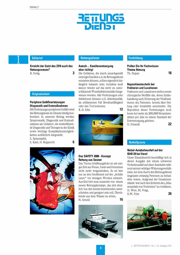 RETTUNGSDIENST 01/1995
