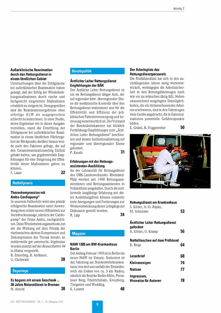 RETTUNGSDIENST 03/1995