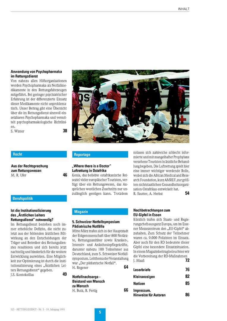 RETTUNGSDIENST 05/1995