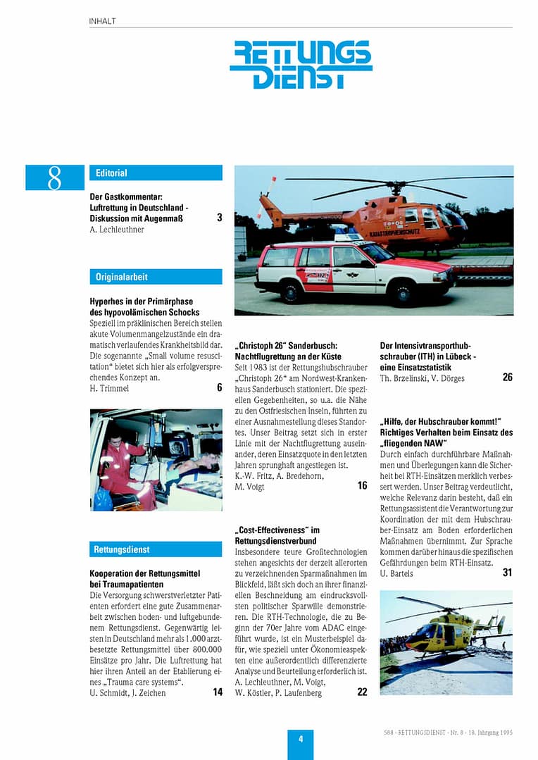 RETTUNGSDIENST 08/1995