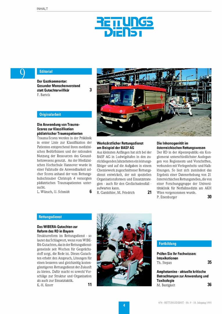 RETTUNGSDIENST 09/1995