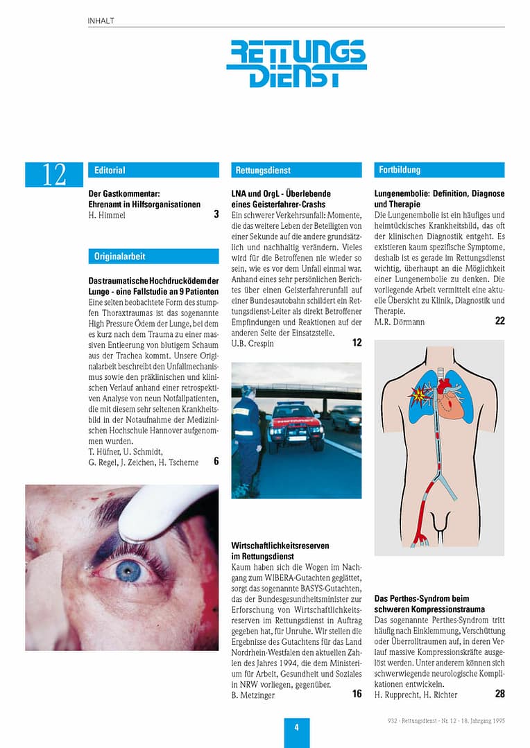 RETTUNGSDIENST 12/1995