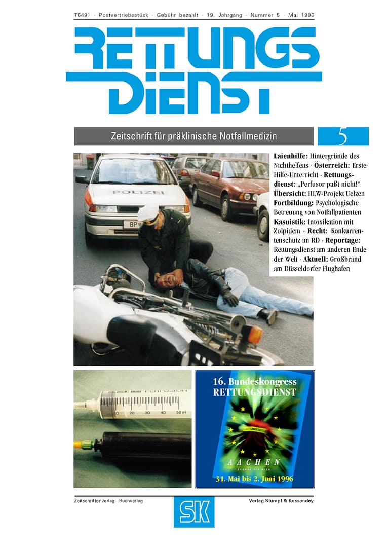 RETTUNGSDIENST 05/1996