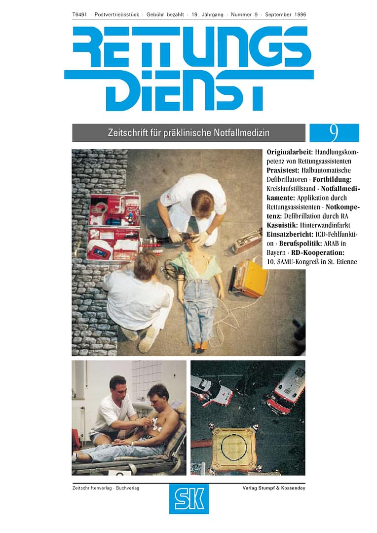 RETTUNGSDIENST 09/1996