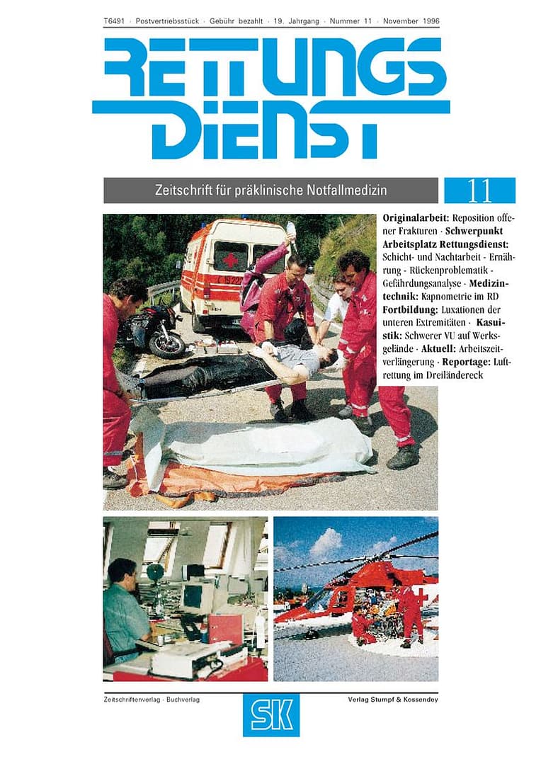 RETTUNGSDIENST 11/1996