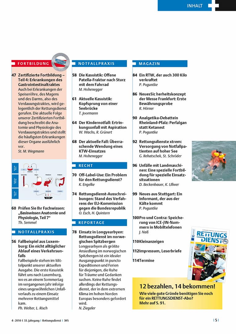RETTUNGSDIENST 04/2010