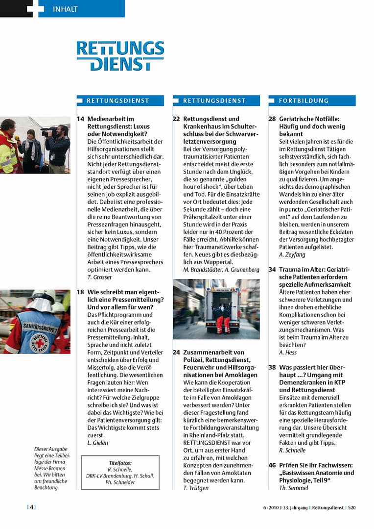 RETTUNGSDIENST 06/2010