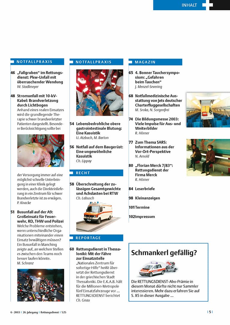 RETTUNGSDIENST 06/2003