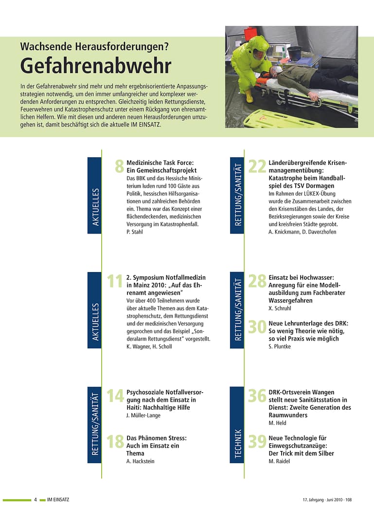 IM EINSATZ 03/2010 - Gefahrenabwehr