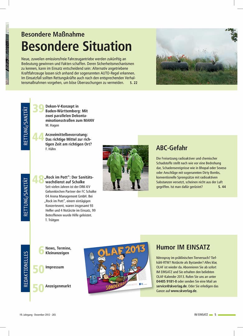 IM EINSATZ 06/2012 - Technik, die Einsatzkräfte fordert