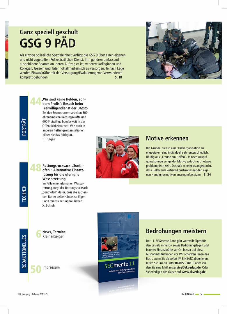 IM EINSATZ 01/2013 - Einsatz „in extremo“