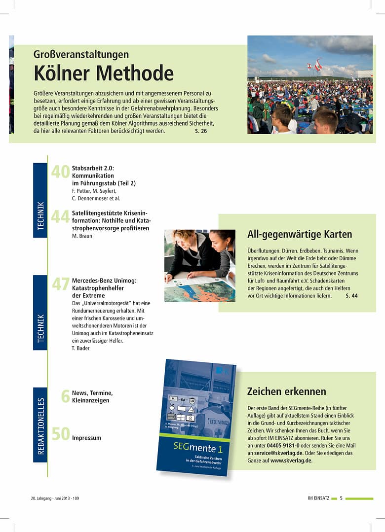 IM EINSATZ 03/2013 - Umbrüche und Chancen durch MANV-Übungen