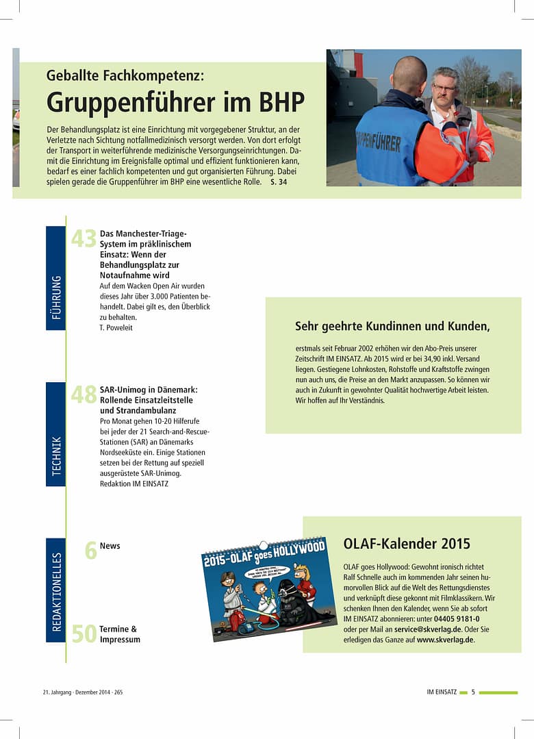 IM EINSATZ 06/2014 - Organisation zur Menschenrettung