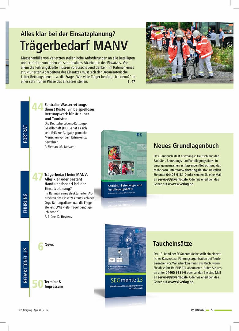 IM EINSATZ 02/2015 - Spezialdisziplin der Gefahrenabwehr