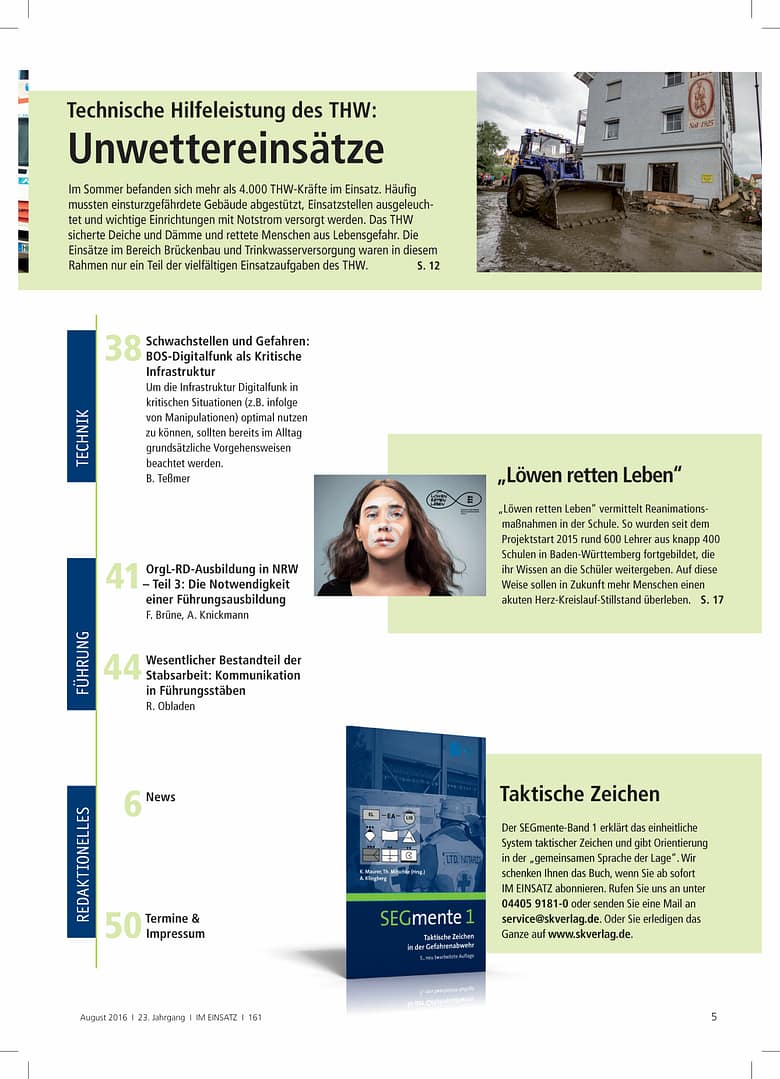 IM EINSATZ 04/2016 - Im Notfall richtig kommunizieren