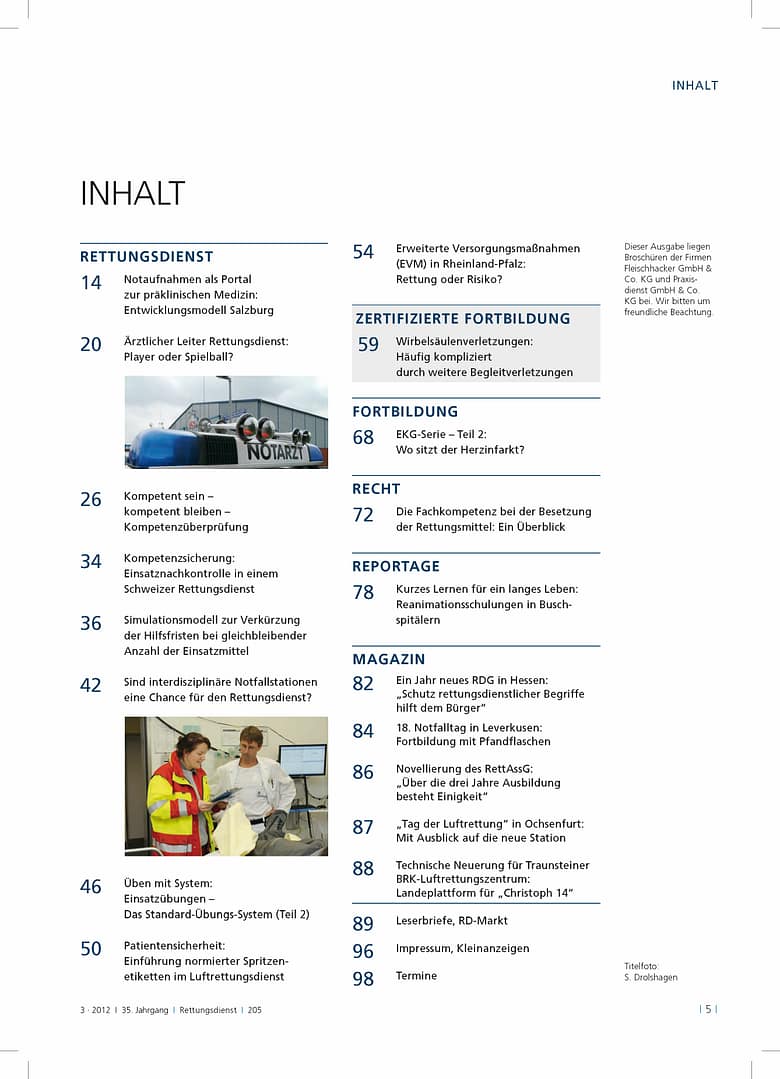 RETTUNGSDIENST 03/2012
