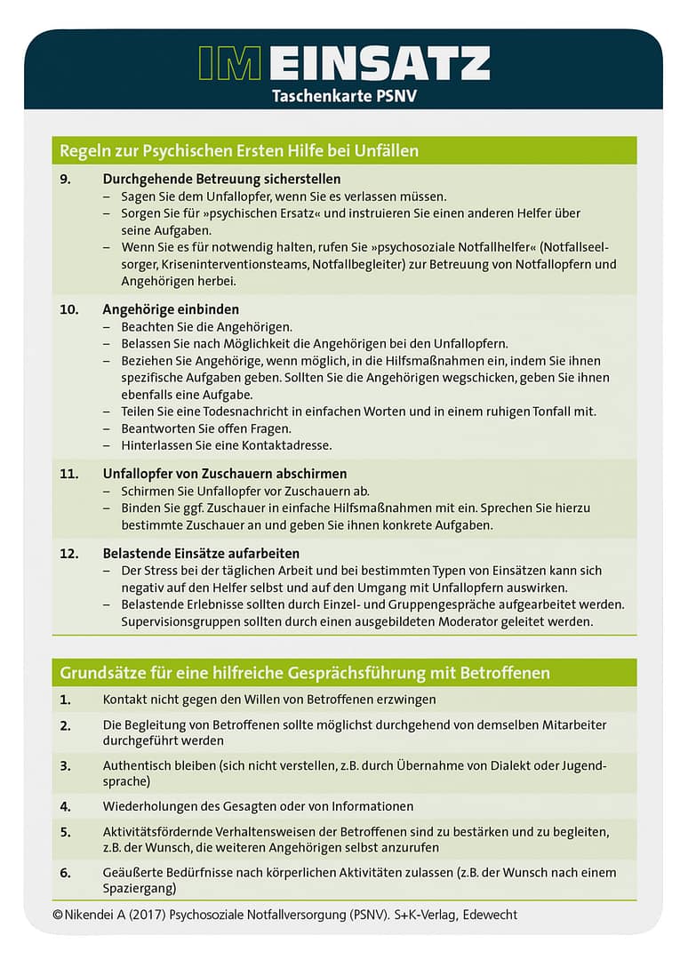 PSNV - Taschenkarte für Einsatzkräfte im Bevölkerungs- und Katastrophenschutz – Bild 2