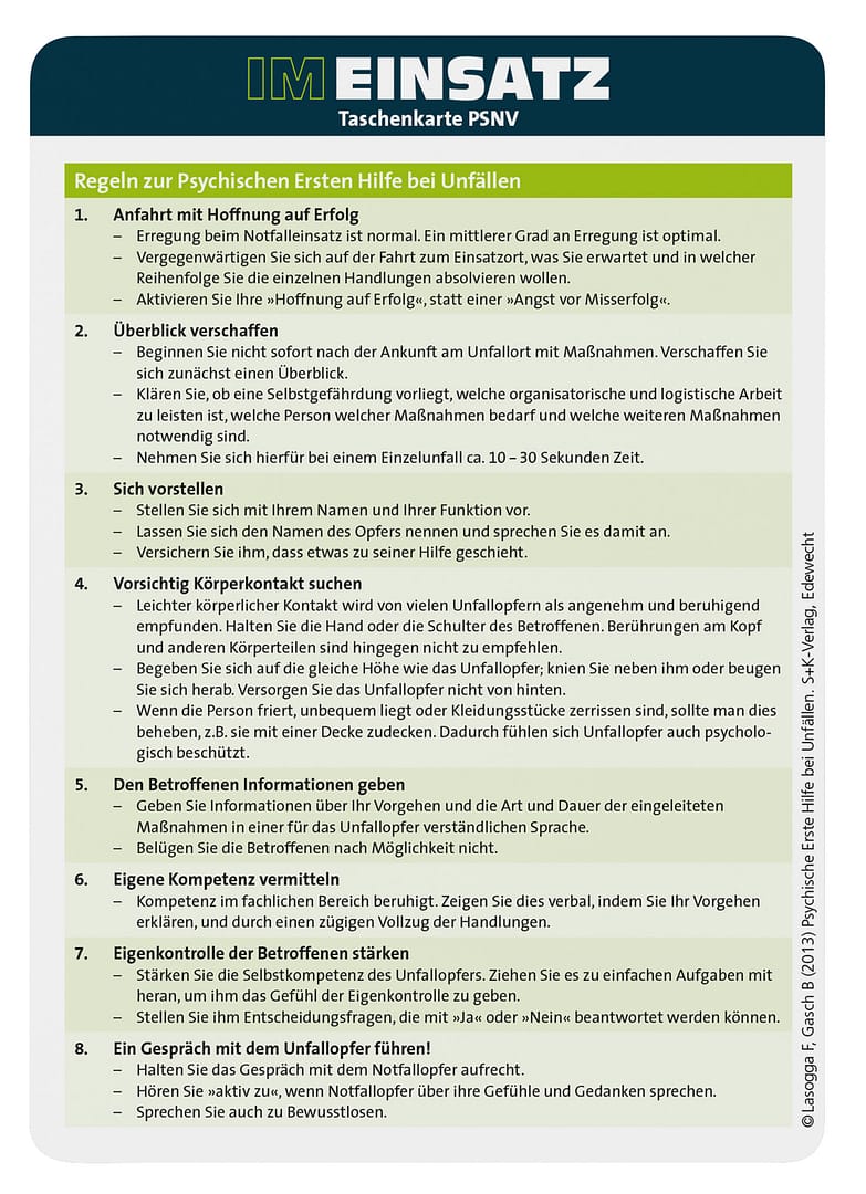 PSNV - Taschenkarte für Einsatzkräfte im Bevölkerungs- und Katastrophenschutz – Bild 3