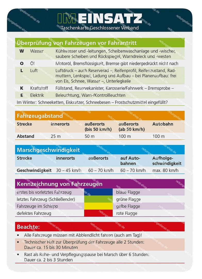 Geschlossener Verband - Taschenkarte für Einsatzkräfte im Bevölkerungs- und Katastrophenschutz – Bild 2