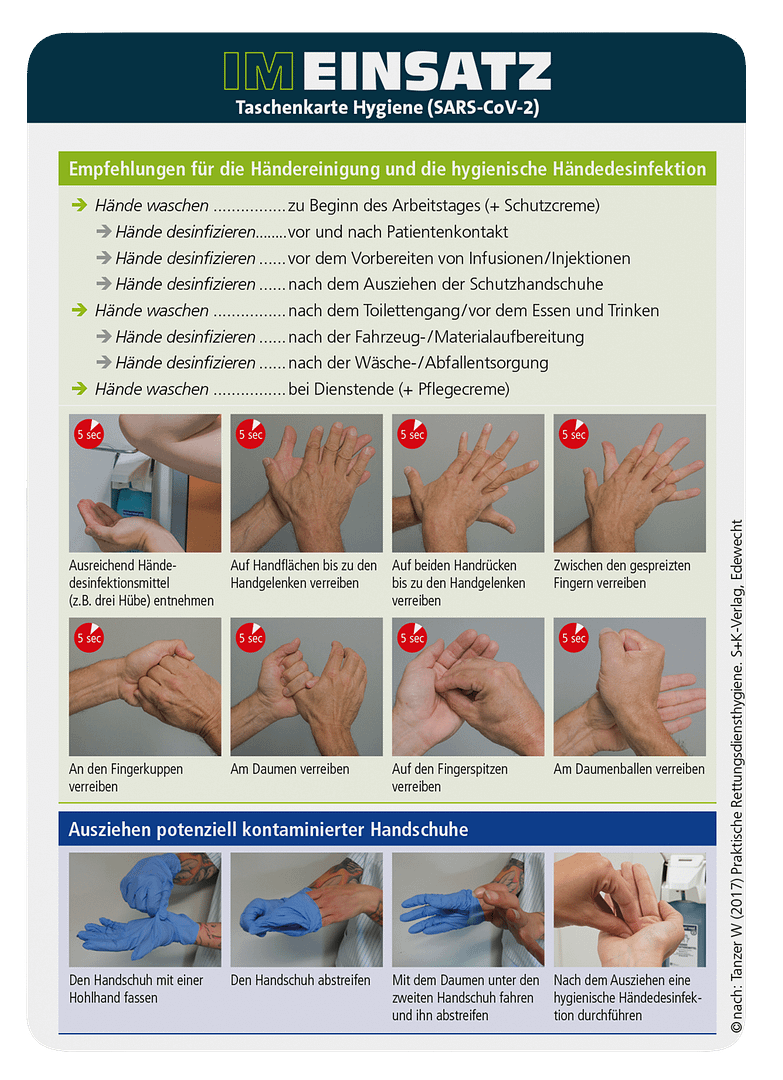 Hygiene im Einsatz - Taschenkarte für Einsatzkräfte im Bevölkerungs- und Katastrophenschutz – Bild 2