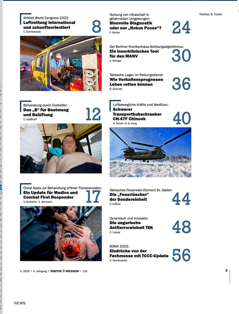 TAKTIK + MEDIZIN 03/2022 - Eigensicherung im Einsatz – Bild 2