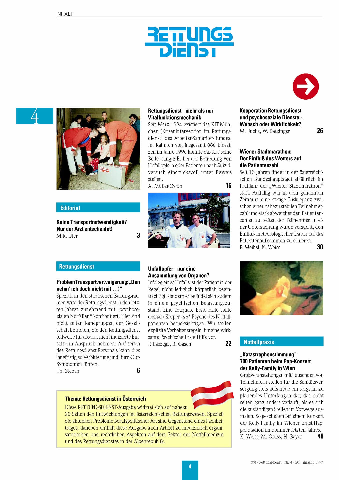 RETTUNGSDIENST 04/1997