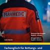 Cover des Buches „Fachenglisch für Rettungs- und Notfallsanitäter – English for“: Frau mit Rettungsdienstjacke, auf deren Rückenschild Paramedic als Funktionsbezeichnung geschrieben ist